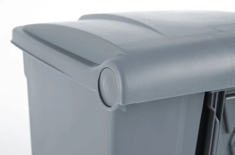 AmerBox Tret-Abfalleimer – 68 l – Hellgrau – 490 × 410 × H 660 mm