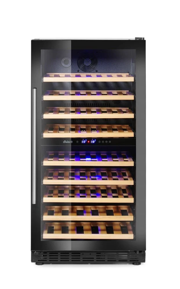 Arktic Weinkühlschrank – 2 Zonen – 72 Flaschen – 232 l – 230 V / 110 W – 595 × 675 × 1215 mm