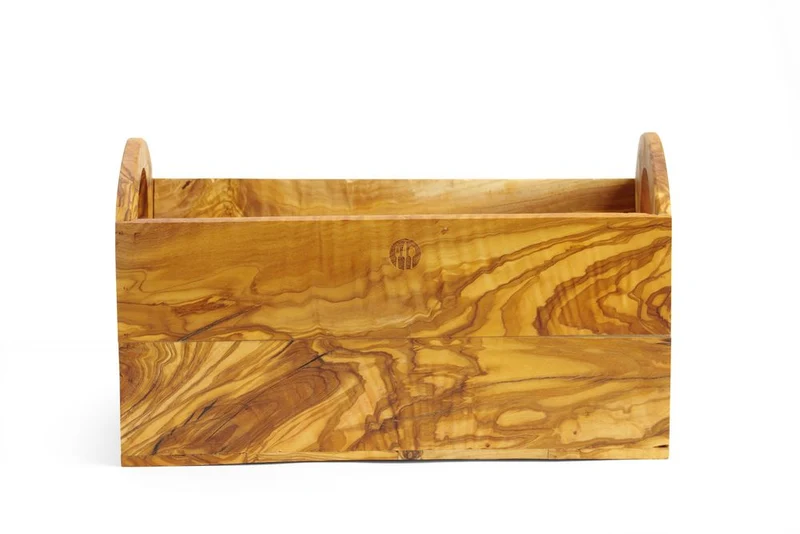 HENDI Brotkasten aus Olivenholz – 245 × 198 × 194 mm