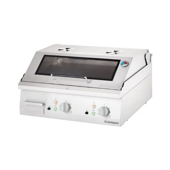 Elektro-Griddleplatte mit Haube als Tischgerät, Serie 700 ND - glatt 800x700x430 mm