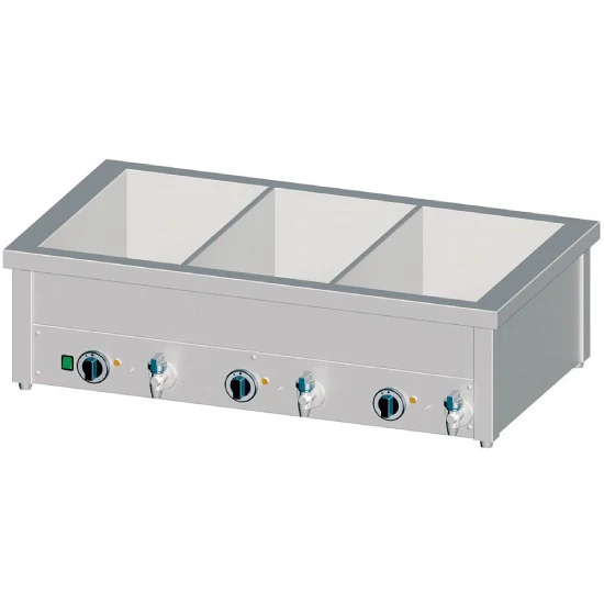 Bain-Marie Tischgerät mit separaten Becken, für 4x GN1/1410x600x310 mm