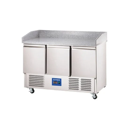STARLINE Pizzatisch mit drei Türen, GN1/1, 1400x700x1020 mm (BxTxH), 368 L