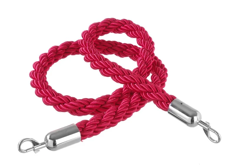 HENDI Absperrseile – rot mit polierten Haken – Rot – 1500 mm