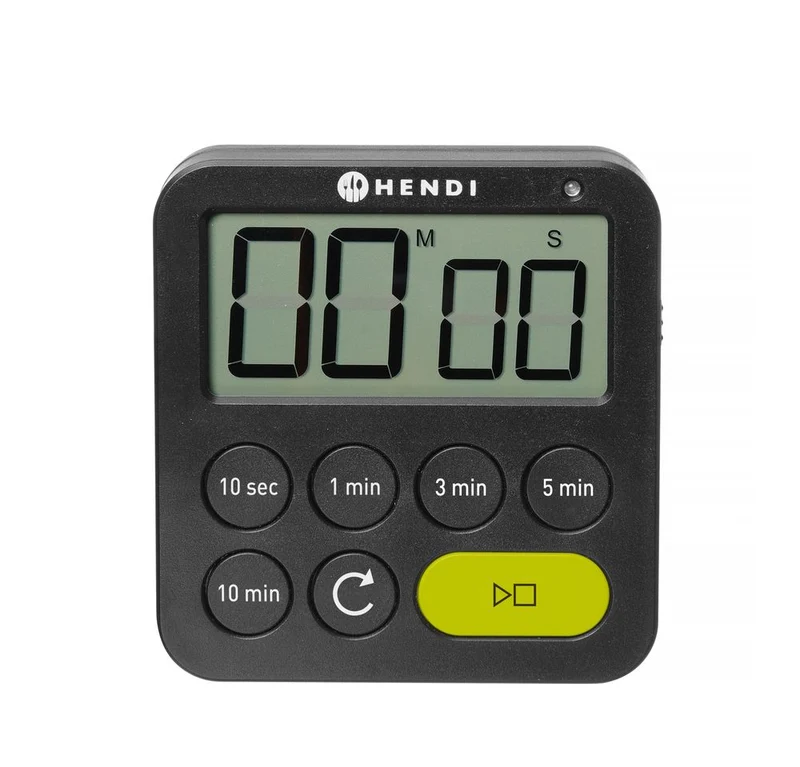 HENDI Timer – Schwarz – 82 × 20 × H 88 mm