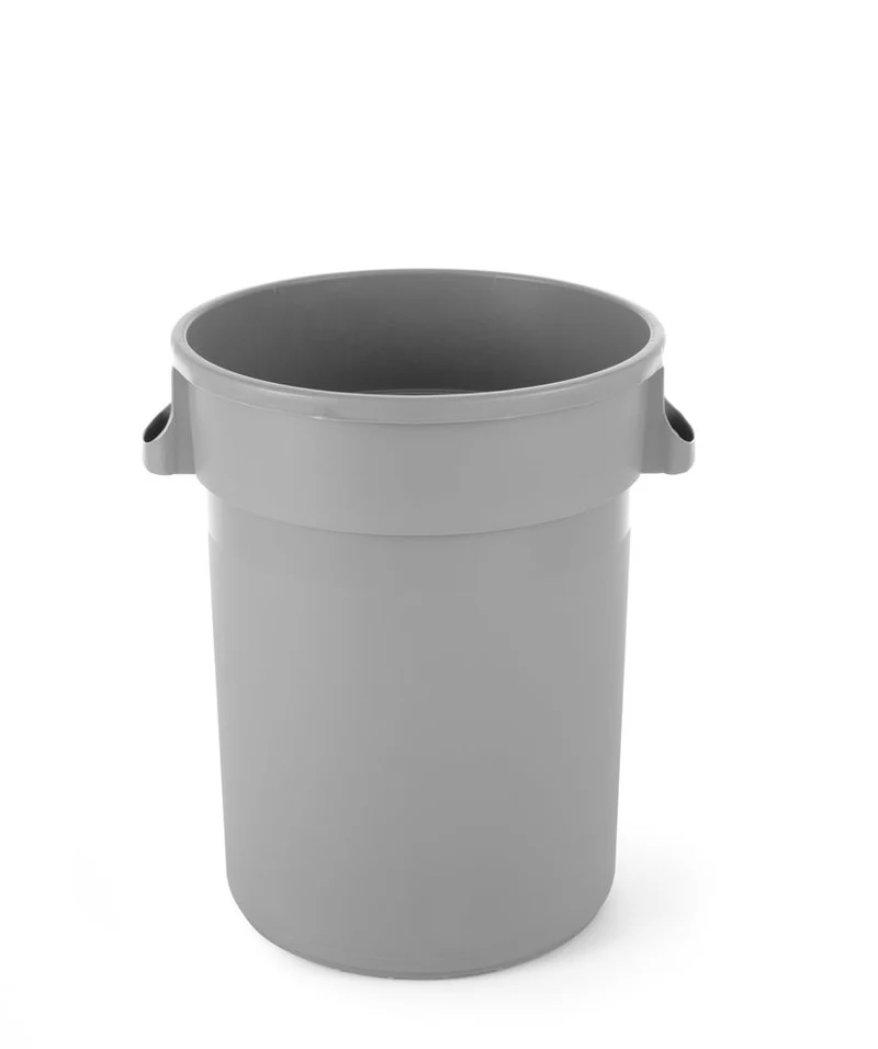 AmerBox Abfalleimer rund – 120 l – Hellgrau – Ø 550 × H 690 mm