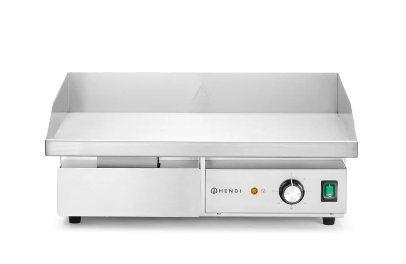 HENDI Grillplatte, flach – Budget Line – 230 V / 3000 W – 550 × 430 × H 240 mm