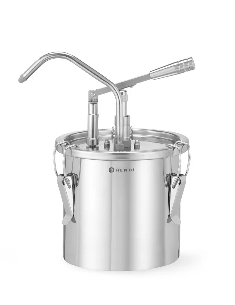 HENDI Saucenspender, Edelstahl, einzeln – 4,5 l – Ø 198 × H 360 mm