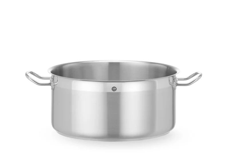 HENDI Kochtopf, niedrig - ohne Deckel – Profi Line – 12 l – Rund – Ø 320 × H 150 mm