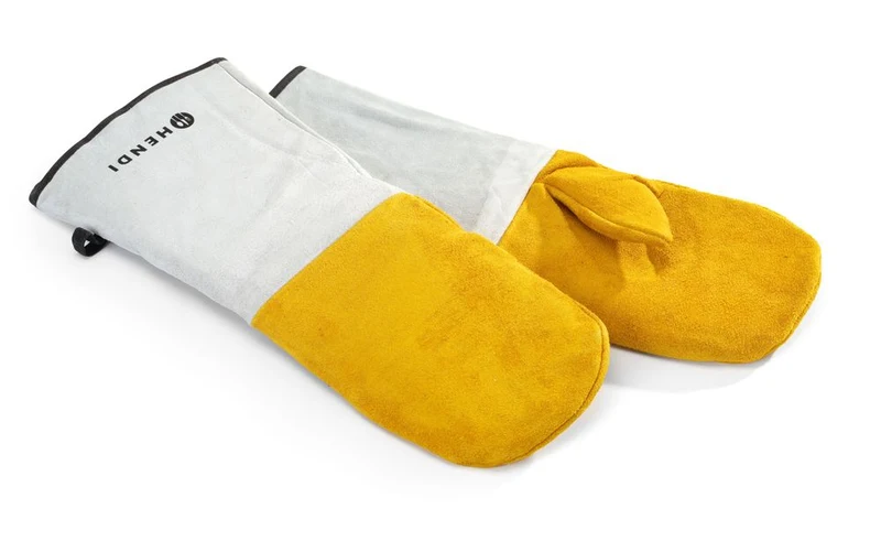 HENDI Leder-Grillhandschuhe hitzebeständig – 2 Stück