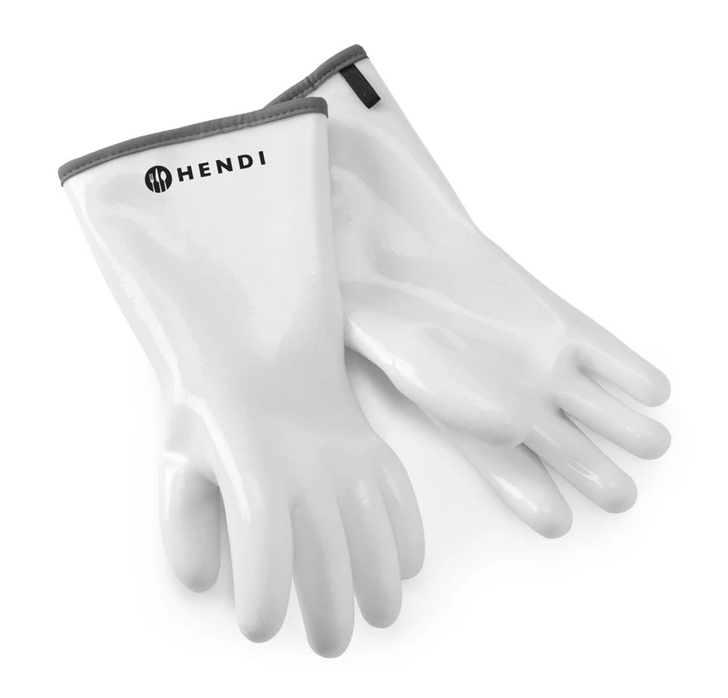 HENDI Handschuhe mit Silikonbeschichtung – Weiß – 2 Stück