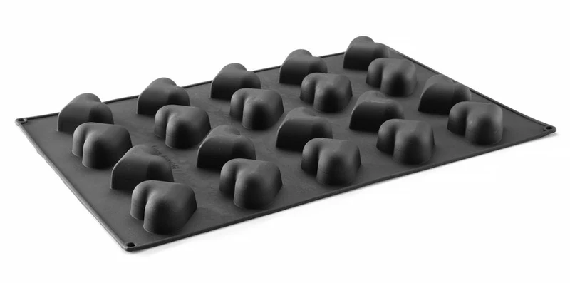 HENDI Silikonform HERZ – 570 × 375 × H 35 mm