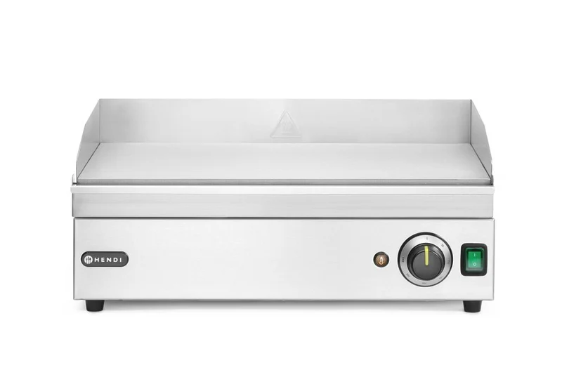 HENDI Grillplatte, flach – Kitchen Line – 230 V / 2400 W – 527 × 404 × H 233 mm