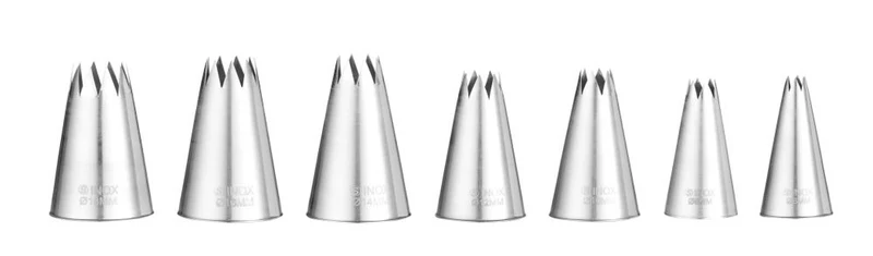 HENDI Spritztüllen - Stern – Ø6-8-10-12-14-16-18 – 7 Stück