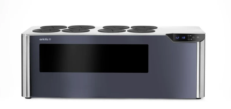 Arktic Theken-Weinkühler Cellar, 2 Zonen – 230 V / 60 W – Schwarz – 350 × 800 × H 293 mm
