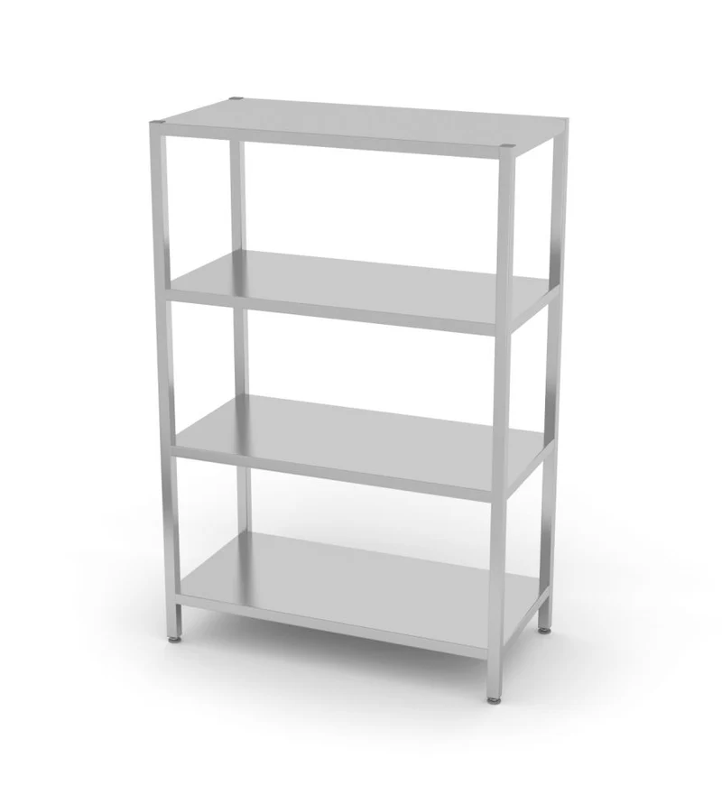 Aufbewahrungsregal mit 4 Regalböden - zur Selbstmontage, HENDI, Kitchen Line, 1000x500x(H)1800mm