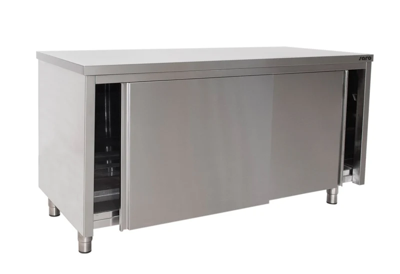 SARO Edelstahlschrank, Schiebetür - 700 mm Tiefe, 2000mm