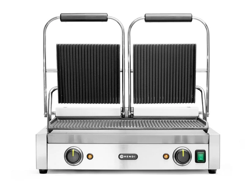 Kontaktgrill - Doppelversion Gerillte Ausführung.