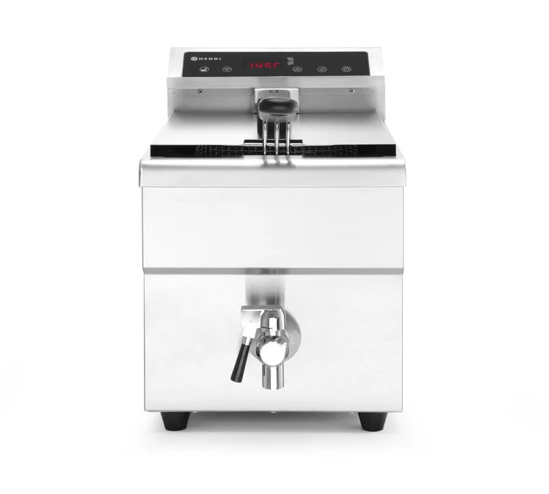 Induktionsfritteuse mit Ablasshahn - 8 l