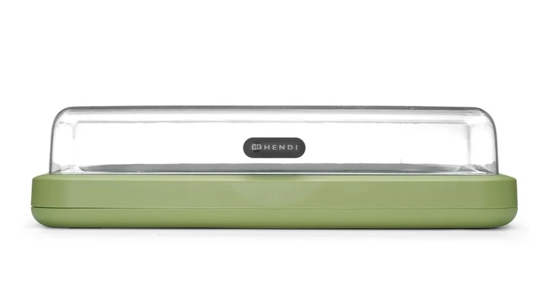 HENDI Kühldisplay UNIQ – designed by Robert Bronwasser – GN 1 / 1 – Grün – 593 × 389 × 147 mm – Rechteckig