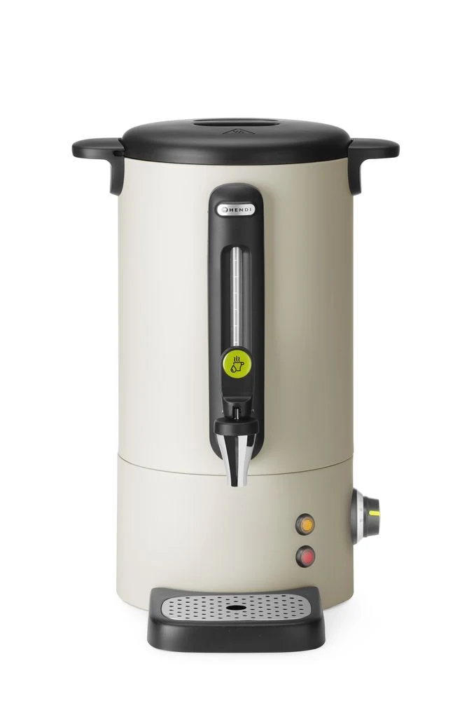 HENDI Heißgetränkespender UNIQ – designed by Robert Bronwasser – 9 l – Creme – 230 V / 950 W – 307 × 330 × 450 mm