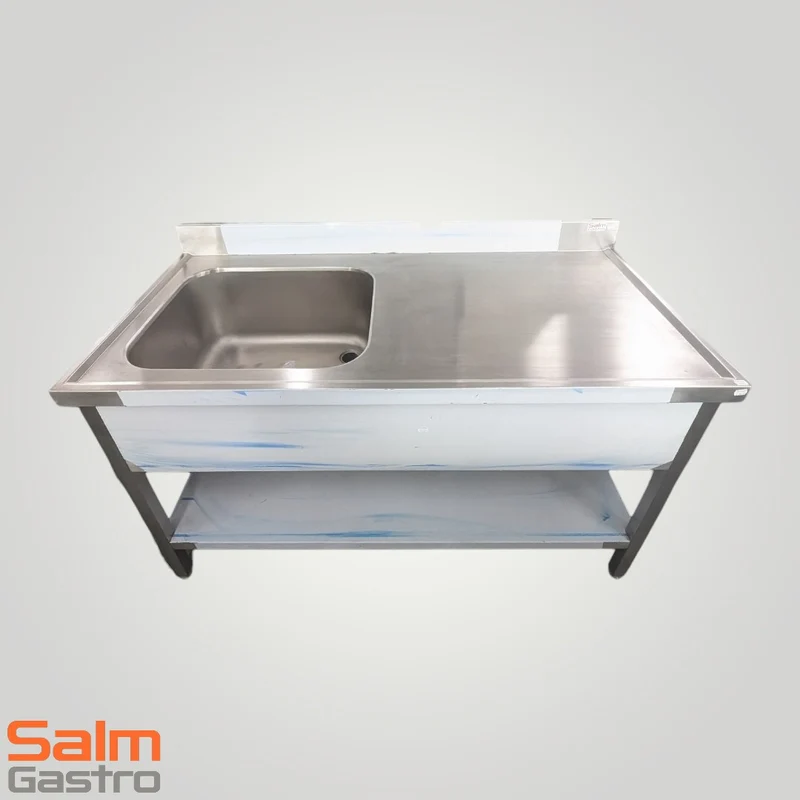 R+S Spültisch mit 1 Becken und Grundboden Becken links B/T/H 1500x700x900mm Ausstellungsstück