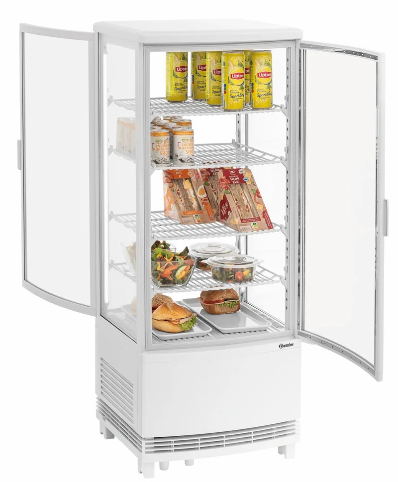 Bartscher Mini-Kühlvitrine 98L2T weiß