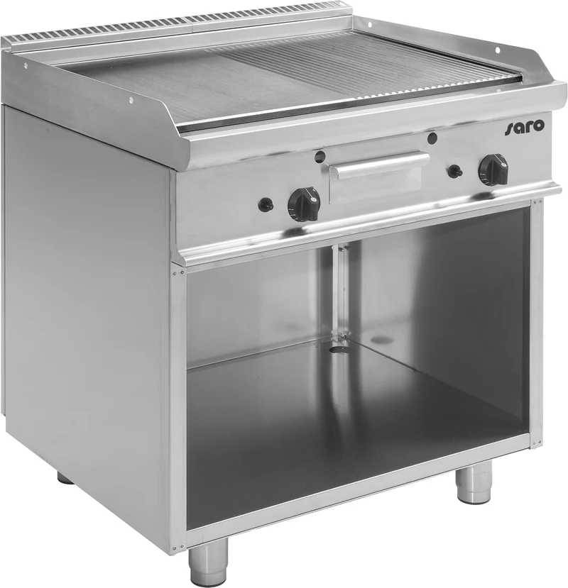 SARO Gas-Griddleplatte mit offenem Unterbau Modell E7/KTG2BAM