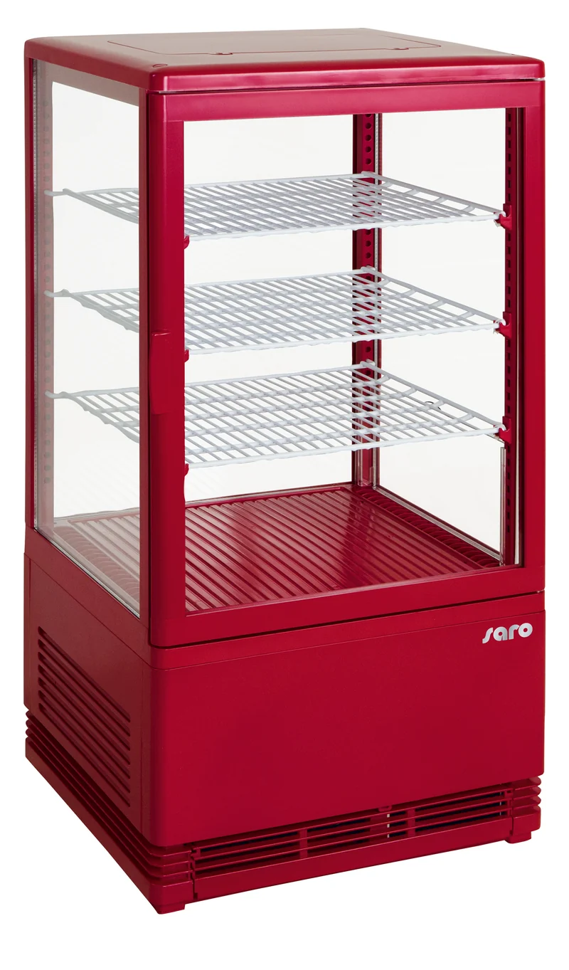 SARO Mini-Umluftkühlvitrine Modell SC 70 rot