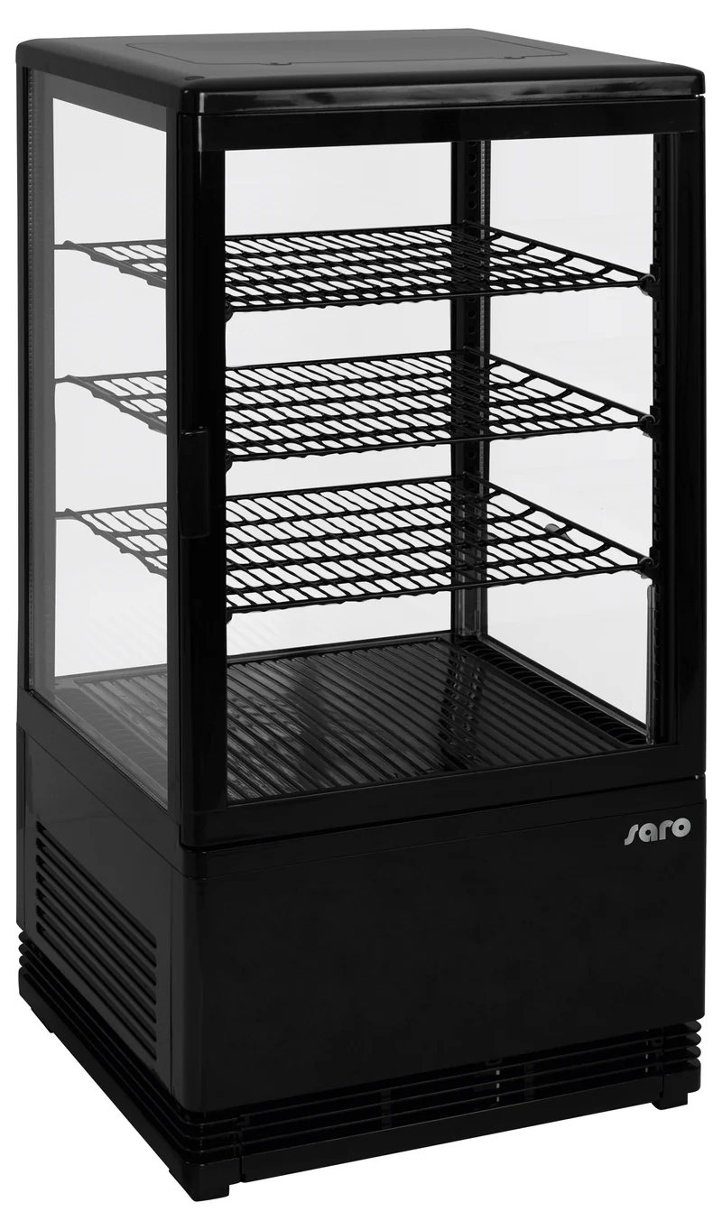 SARO Mini-Umluftkühlvitrine Modell SC 70 schwarz