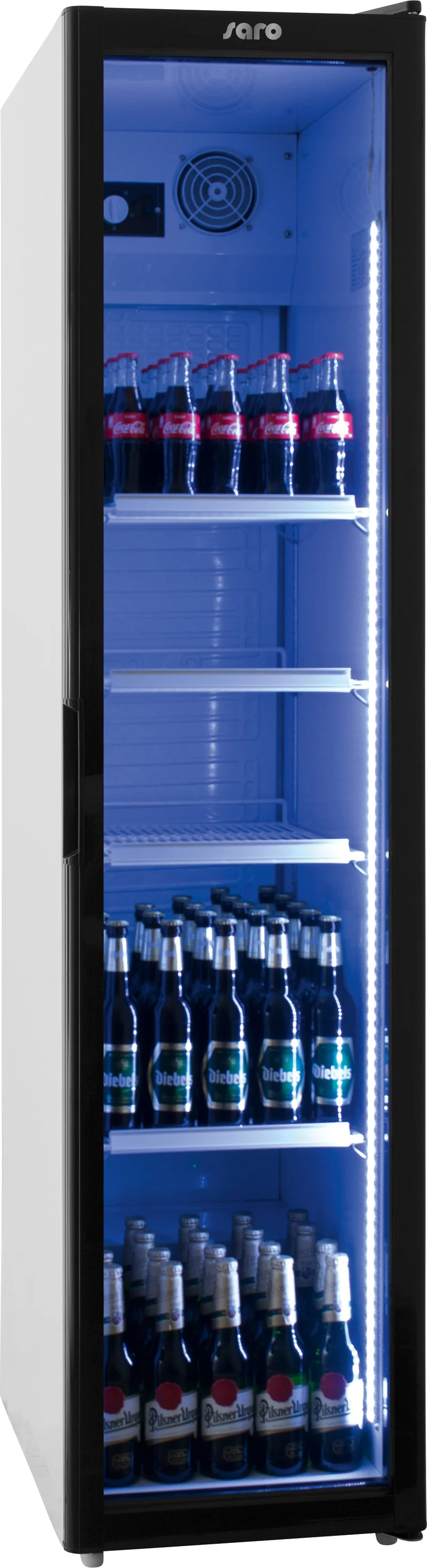 SARO Getränkekühlschrank mit Glastür - schmal Modell SK 301