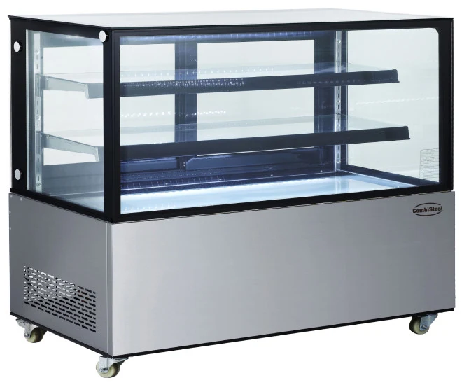 Kühlvitrine 470 Liter schwarz/Edelstahl
