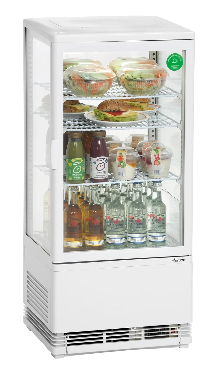 Bartscher Mini-Kühlvitrine 78L, weiß