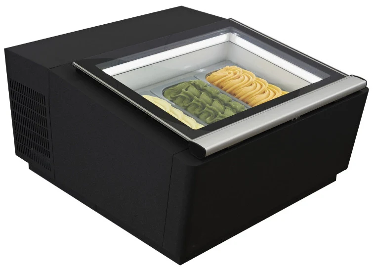 Eisvitrine Tischmodell Speiseeisvitrine schwarz