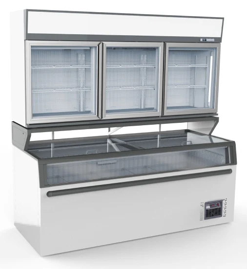 Wandtiefkühlung weiß, 3 Glastüren 546 / 900 Liter