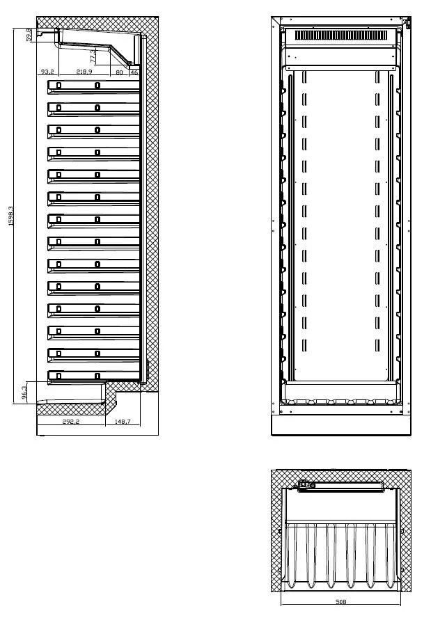 Weinkühlschrank 325 Liter Single Zone