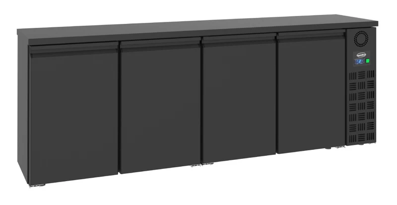 Barkühler schwarz, 4 Türen, 680 Liter