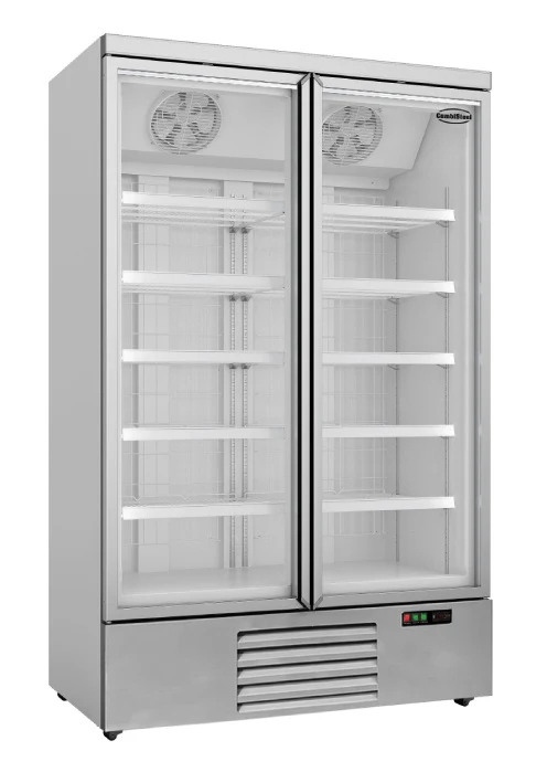 Tiefkühlschrank mit 2 Glastüren weiß, 1000 Liter