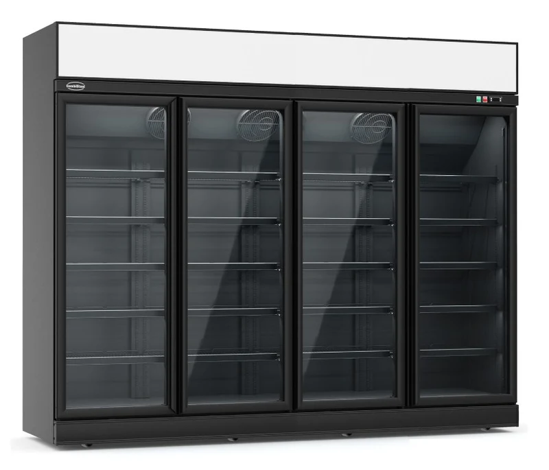 Getränkekühlschrank mit 4 Türen Schwarz INS-2060R BL