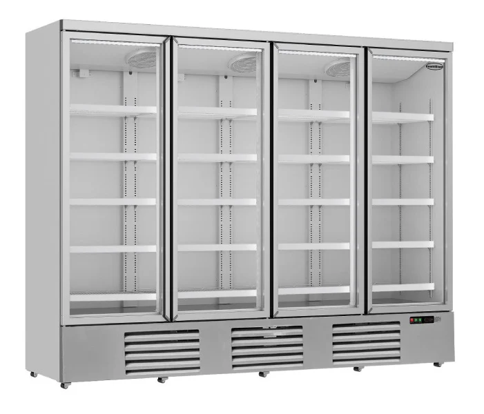 Getränkekühlschrank mit 4 Türen, Glas, JDE-2025L weiß