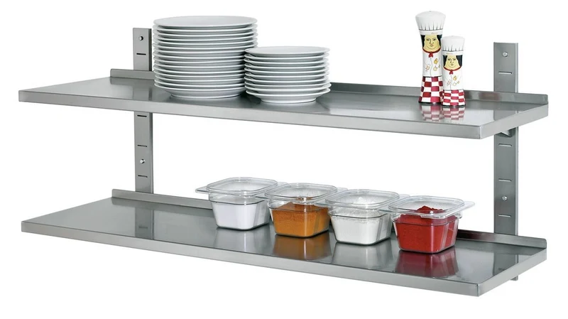Bartscher Wandregal Set, 1200x355 komplett