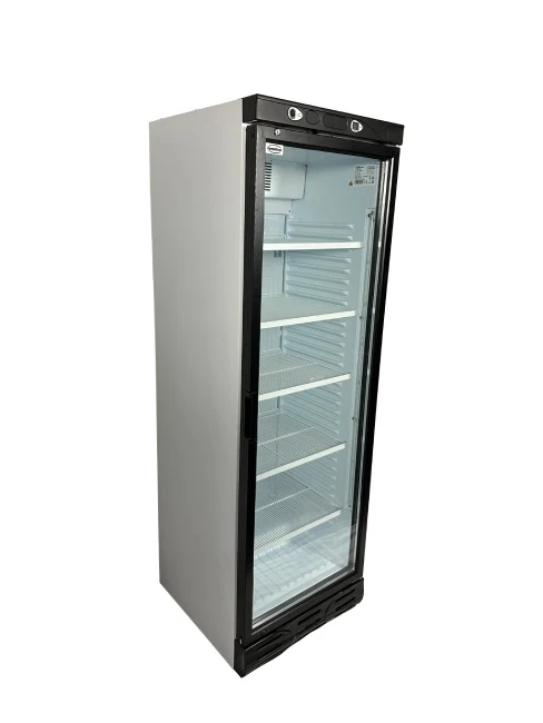 Getränkekühlschrank / Kühlschrank mit Glastür 382 Liter schwarz