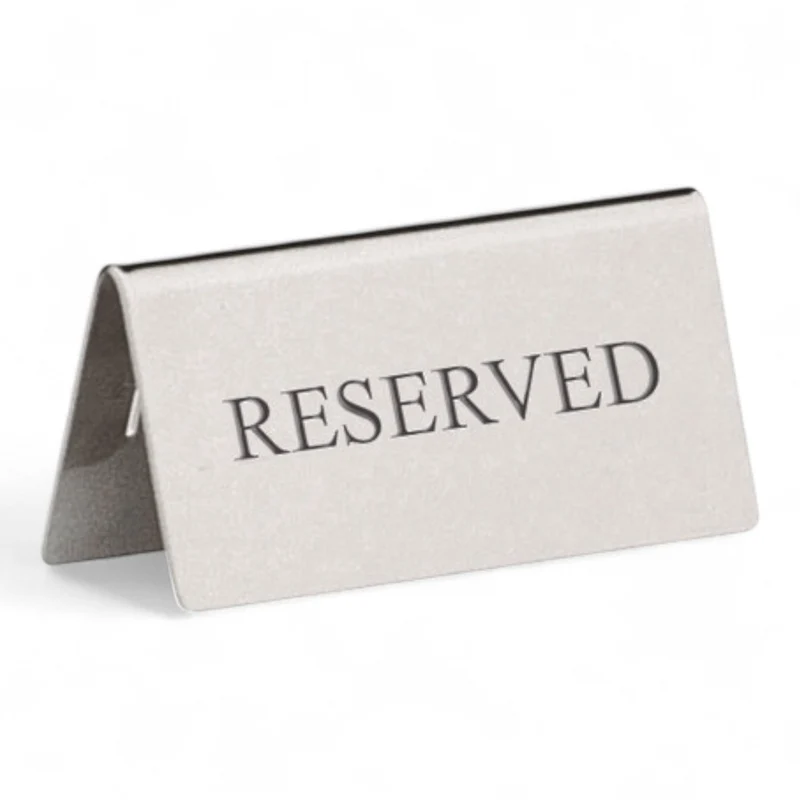 1 Stück Hepp Reservierschild versilbert, englisch